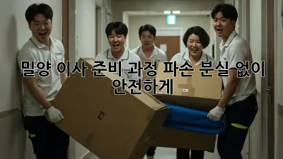 밀양 이사 준비 과정: 파손, 분실 없이 안전하게!